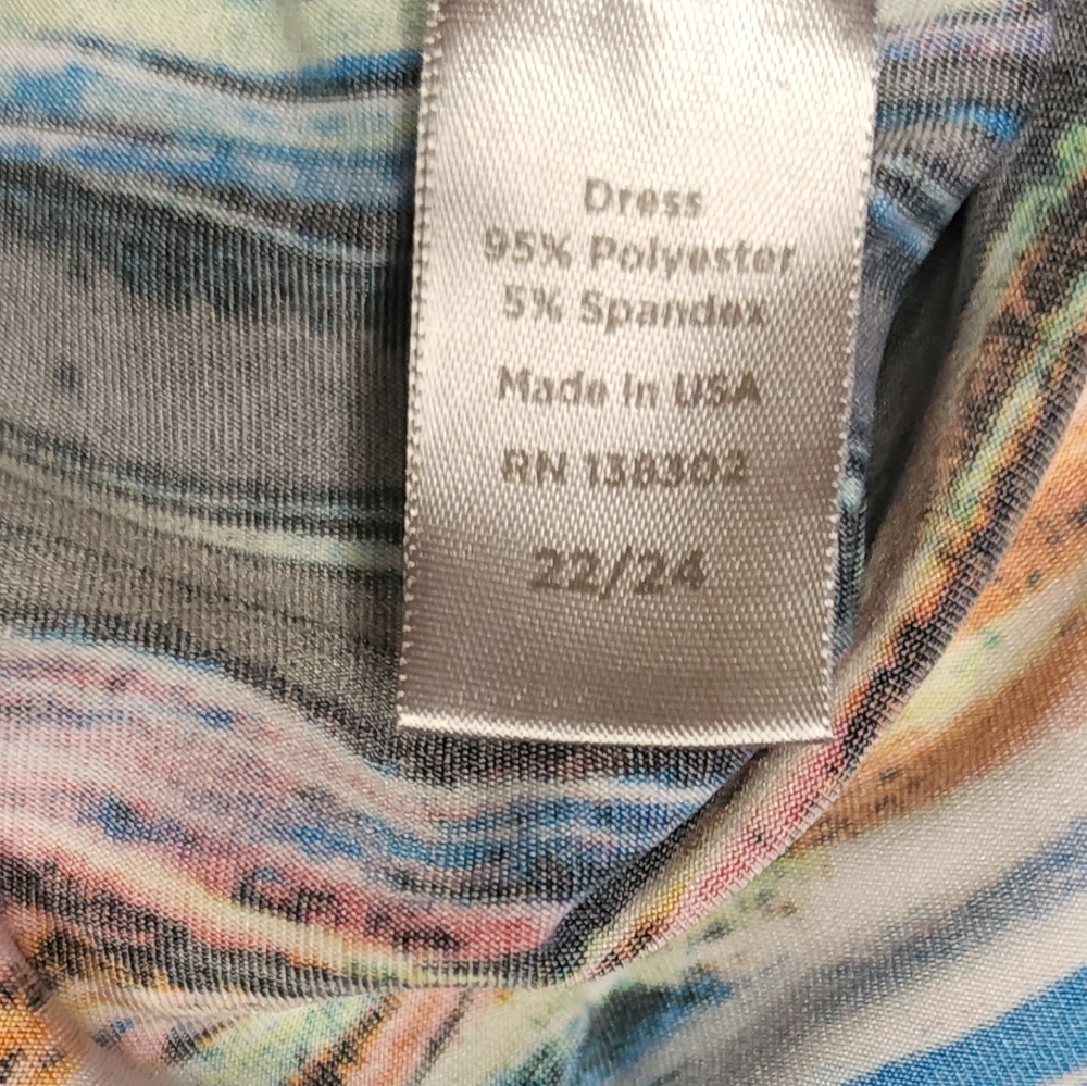 Avenue Maxi hi lo colorful sleeveless dress 22 24 - Picture 8 of 8